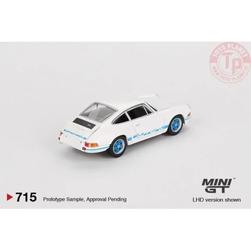PORSCHE 911 (901) PORSCHE 911 CARRERA RS 2.7 GRAND PRIX WHITE WITH BLUE LIVERY 1974 1:64 MGT00715-L MINI GT