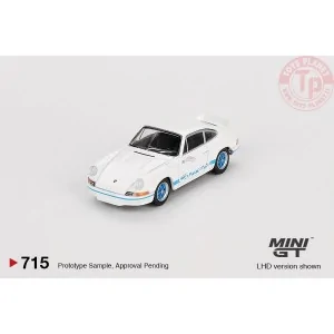 PORSCHE 911 (901) PORSCHE 911 CARRERA RS 2.7 GRAND PRIX WHITE WITH BLUE LIVERY 1974 1:64 MGT00715-L MINI GT