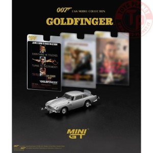 ASTON MARTIN DB5 GOLDFINGER ENGLISH BLISTER PACKAGING 1965 1:64 MGT00900-007E MINI GT
