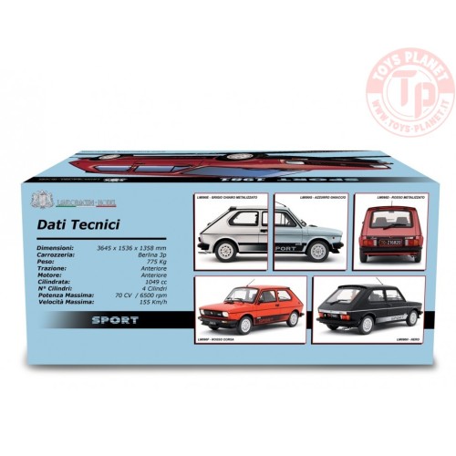 Fiat 127 Sport 70 HP 1981 Rosso 1/18 LM090F LAUDORACING