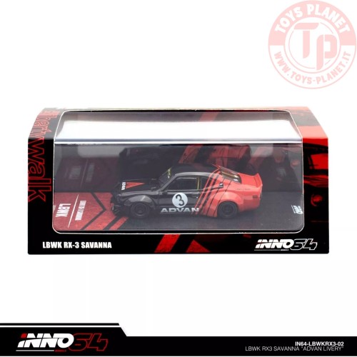 LBWK Mazda RX3 Savanna Advan 1/64 IN64-LBWKRX3-02 INNO MODELS
