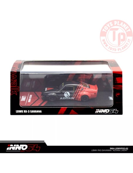 LBWK Mazda RX3 Savanna Advan 1/64 IN64-LBWKRX3-02 INNO MODELS LBWK Mazda RX3 Savanna Advan 1/64 IN64-LBWKRX3-02 INNO MODELS