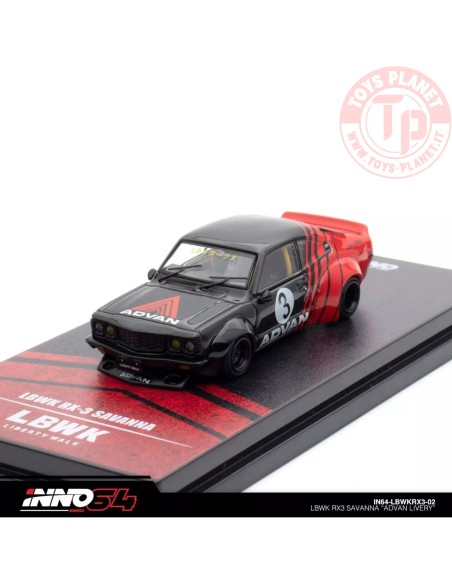 LBWK Mazda RX3 Savanna Advan 1/64 IN64-LBWKRX3-02 INNO MODELS