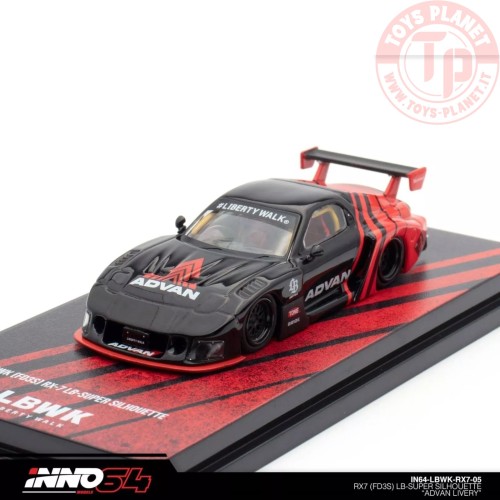 LBWK RX7 (FD3S) LB-SUPER SILHOUETTE ADVAN 1/64 IN64-LBWK-RX7-05 INNO MODELS