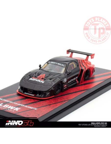 LBWK RX7 (FD3S) LB-SUPER SILHOUETTE ADVAN 1/64 IN64-LBWK-RX7-05 INNO MODELS