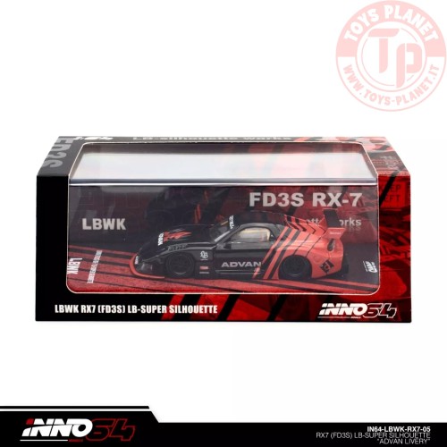 LBWK RX7 (FD3S) LB-SUPER SILHOUETTE ADVAN 1/64 IN64-LBWK-RX7-05 INNO MODELS
