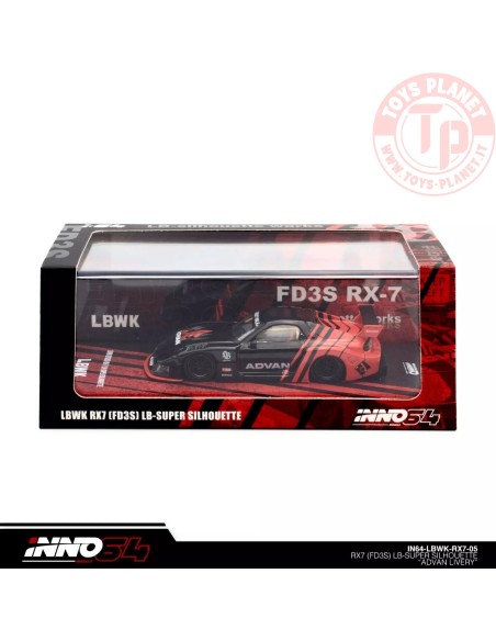 LBWK RX7 (FD3S) LB-SUPER SILHOUETTE ADVAN 1/64 IN64-LBWK-RX7-05 INNO MODELS