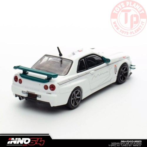 NISSAN SKYLINE GT-R (R34) V-Spec Tuned by Mine's 1/64 IN64-R34VS-MINES INNO MODELS