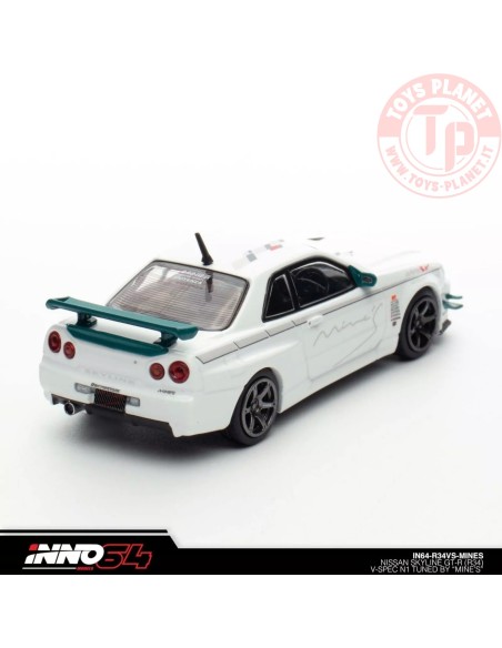 NISSAN SKYLINE GT-R (R34) V-Spec Tuned by Mine's 1/64 IN64-R34VS-MINES INNO MODELS