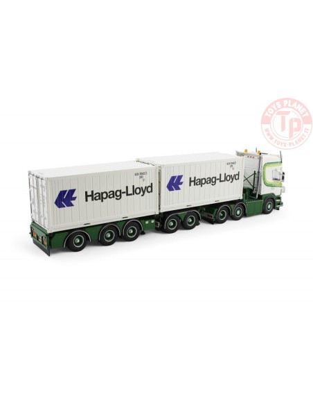 Scania R500 Topline met 5-assige D-tec oplegger met 2x20ft. reefer container Patrick v.d. Hoeven TEKNO 85208 TEKNO