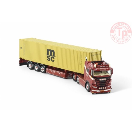 Iveco S-way sleeper cab tractor with 45ft container Weeda - Gomorra TEKNO 86033 TEKNO