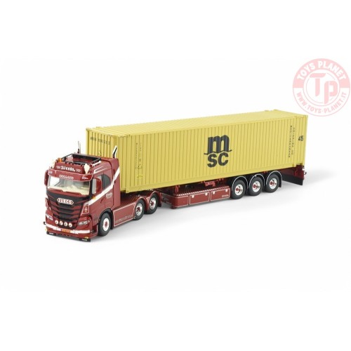 Iveco S-way sleeper cab tractor with 45ft container Weeda - Gomorra TEKNO 86033 TEKNO