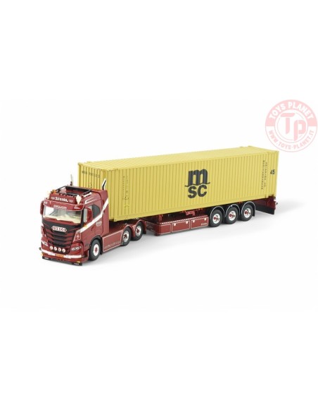 Iveco S-way sleeper cab tractor with 45ft container Weeda - Gomorra TEKNO 86033 TEKNO