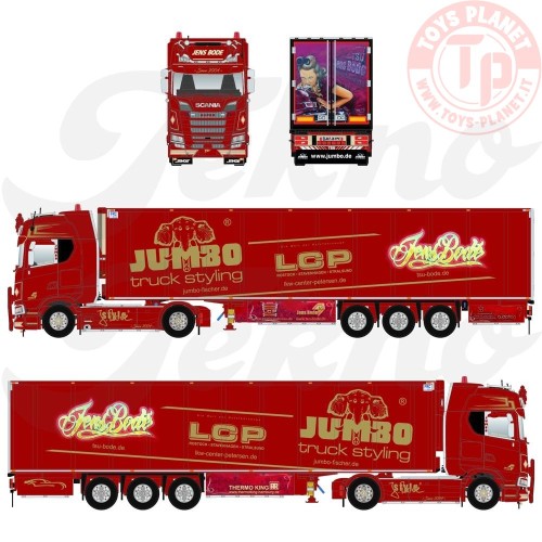 Scania Next Gen S-Highline with 3-Axle Refrigerated Trailer Jens Bode TEKNO 88845 TEKNO