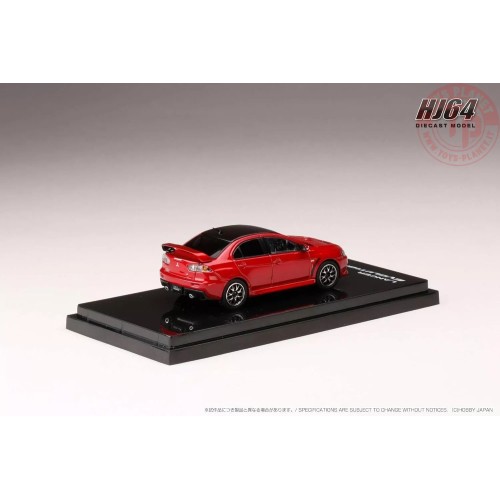 Lancer Evolution X EDIZIONE FINALE con display motore rosso 1/64 HJ642053CR ALTRE MARCHE