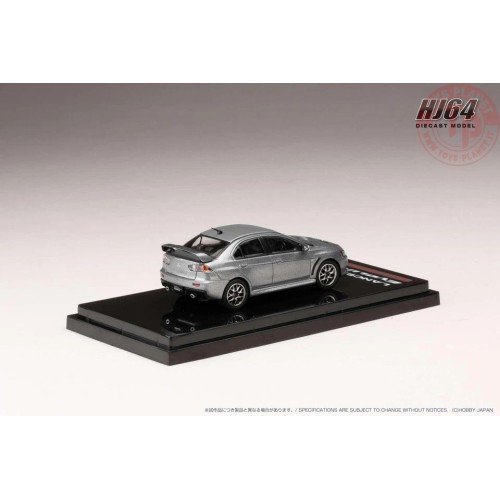 Mitsubishi Lancer Evolution X EDIZIONE FINALE con display motore Grigio 1/64 HJ642053AGM ALTRE MARCHE