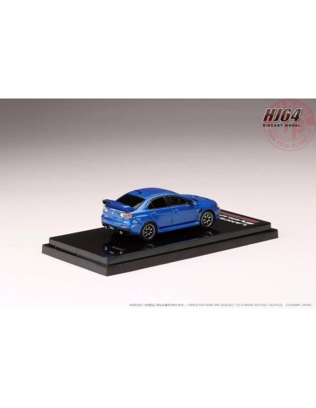 Mitsubishi LANCER EVOLUTION X FINAL EDITION con display motore blu 1/64 HJ642053ABL ALTRE MARCHE