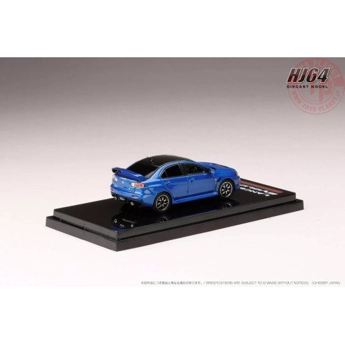 LANCER EVOLUTION X FINAL EDITION con display motore blu 1/64 HJ642053CBL ALTRE MARCHE