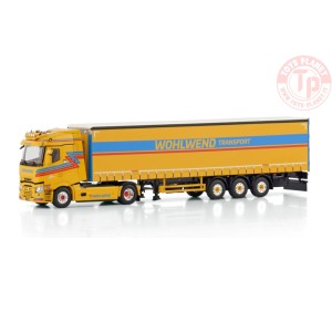 RENAULT TRUCKS T HIGH 4X2 CURTAINSIDE TRAILER - 3 AXLE WOHLWEND WSI 01-4432 WSI MODELS