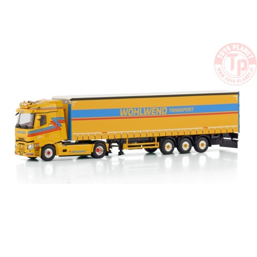 RENAULT TRUCKS T HIGH 4X2 CURTAINSIDE TRAILER - 3 AXLE WOHLWEND WSI 01-4432 WSI MODELS