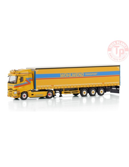 RENAULT TRUCKS T HIGH 4X2 CURTAINSIDE TRAILER - 3 AXLE WOHLWEND WSI 01-4432 WSI MODELS
