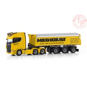 SCANIA S HIGHLINE CS20H 6X2 TAG AXLE TIPPER TRAILER - 3 AXLE Methorst Zuig- & Blaastechniek WSI 01-4595 WSI MODELS