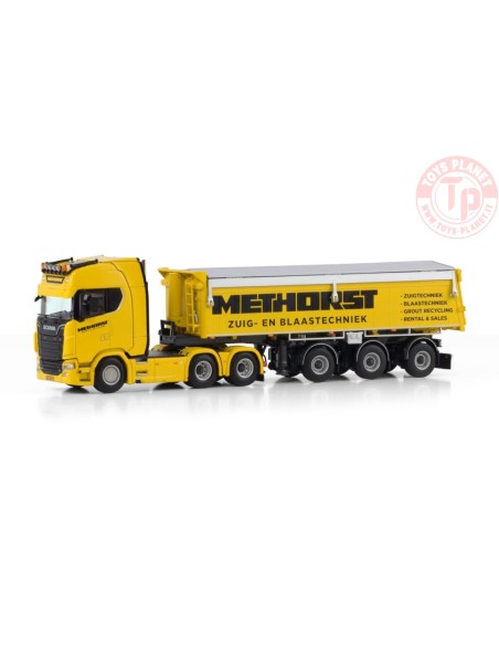 SCANIA S HIGHLINE CS20H 6X2 TAG AXLE TIPPER TRAILER - 3 AXLE Methorst Zuig- & Blaastechniek WSI 01-4595 WSI MODELS