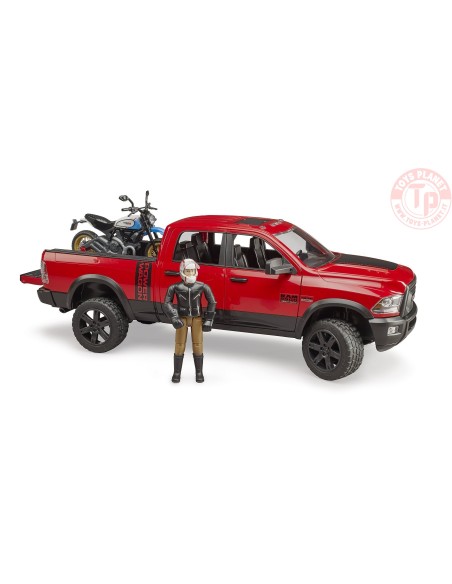 RAM 2500 Power Wagon con Ducati Desert Sled e cond BRUDER 02502 BRUDER
