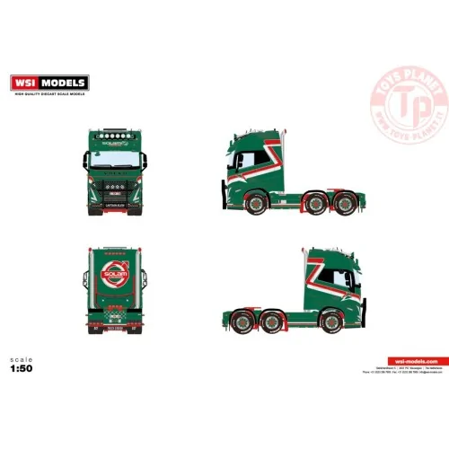 VOLVO FH5 GLOBETROTTER XL 6X2 TWIN STEER SOLAM WSI 01-4564 WSI MODELS