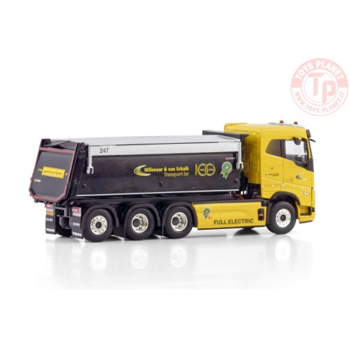 VOLVO FH5 SLEEPER CAB ELECTRIC 8X4 TIPPER TRUCK MILLENAAR EN VAN SCHAIK TRANSPORT WSI 01-4603 WSI MODELS