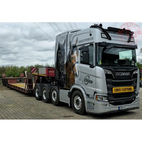 SCANIA R HIGHLINE CR20H 8X4 EURO PX LOW LOADER - 3 AXLE ESSER SCHWERTRANSPORTE WSI 01-4570 WSI MODELS