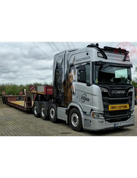 SCANIA R HIGHLINE CR20H 8X4 EURO PX LOW LOADER - 3 AXLE ESSER SCHWERTRANSPORTE WSI 01-4570 WSI MODELS