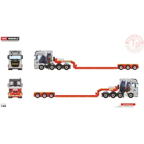 SCANIA R HIGHLINE CR20H 8X4 EURO PX LOW LOADER - 3 AXLE ESSER SCHWERTRANSPORTE WSI 01-4570 WSI MODELS