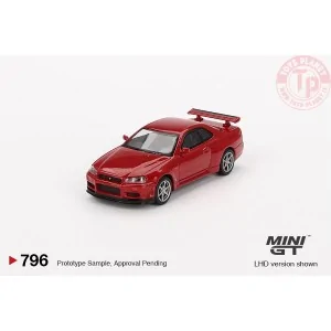 NISSAN SKYLINE GT-R R34 VSPEC ACTIVE RED 1999 1:64 MGT00796-R MINI GT