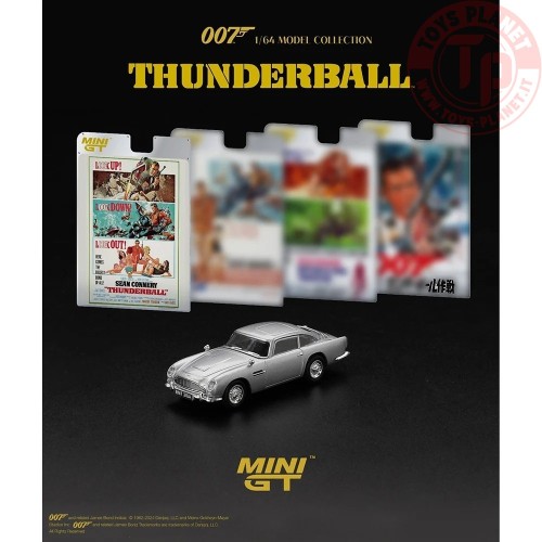 ASTON MARTIN DB5 THUNDERBALL ENGLISH BLISTER PACKAGING 1965 1:64 MGT00901-007E MINI GT