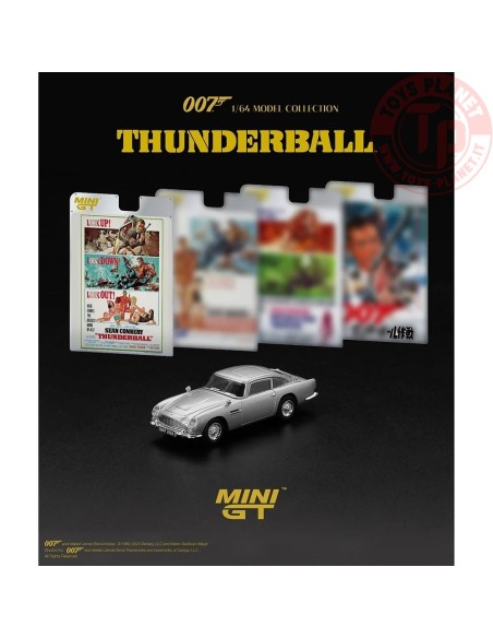 ASTON MARTIN DB5 THUNDERBALL ENGLISH BLISTER PACKAGING 1965 1:64 MGT00901-007E MINI GT
