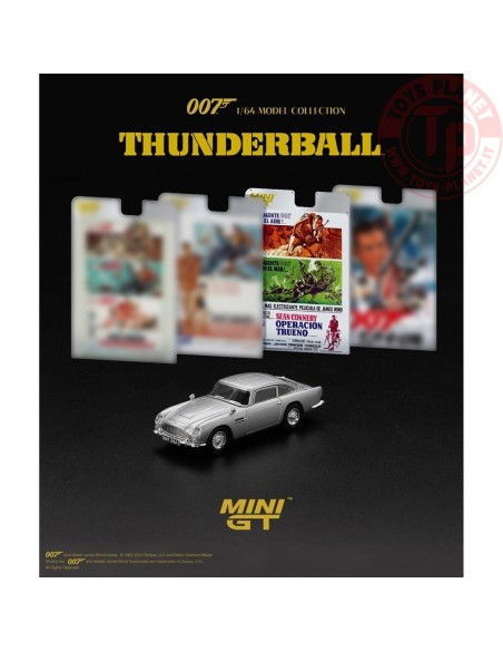 ASTON MARTIN DB5 THUNDERBALL SPANISH BLISTER PACKAGING 1965 1:64 MGT00901-007S Mini Gt