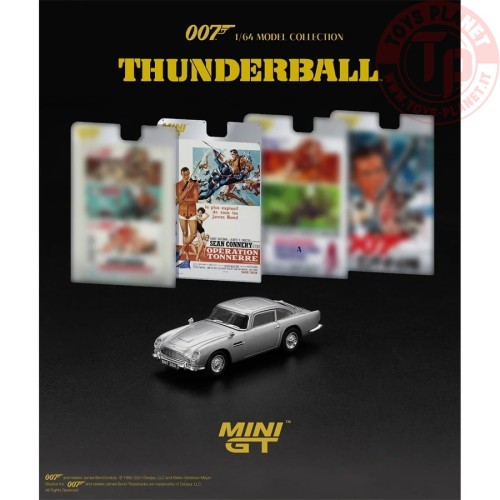 ASTON MARTIN DB5 THUNDERBALL FRENCH BLISTER PACKAGING 1965 1:64 MGT00901-007F MINI GT