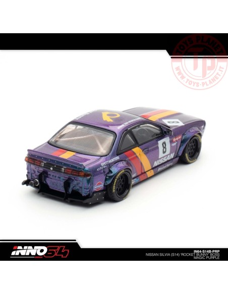 NISSAN SILVIA (S14) BOSS "ROCKET BUNNY" 1/64 IN64-S14B-PRP INNO MODELS