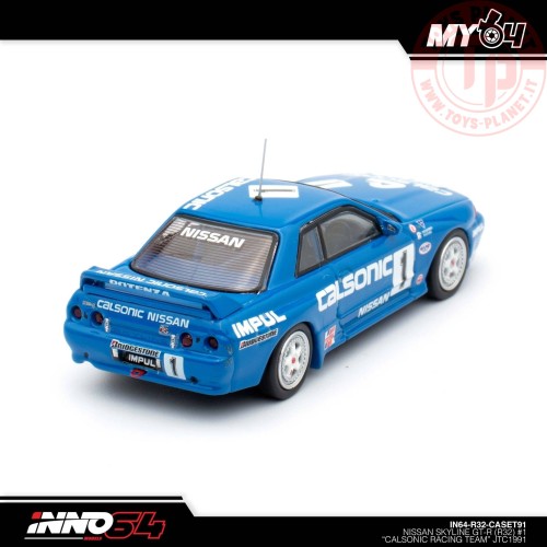 NISSAN SKYLINE GTR (R32) N1 CALSONIC RACING TEAM 1/64 IN64-R32-CASET91 INNO MODELS