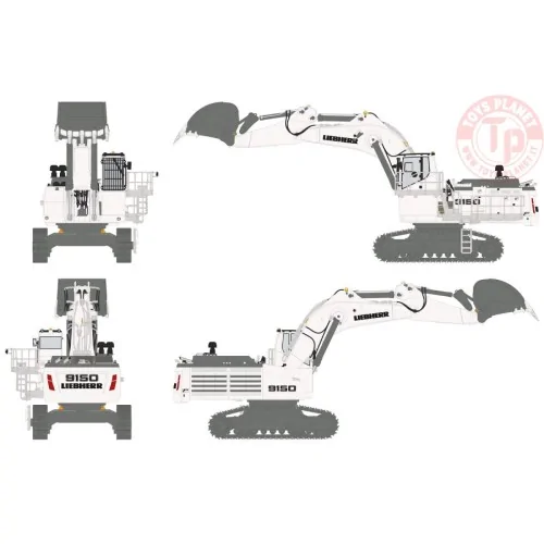 LIEBHERR R9150 HIGH CAB VERSION WHITE 1:50 WSI 64-2014 WSI MODELS