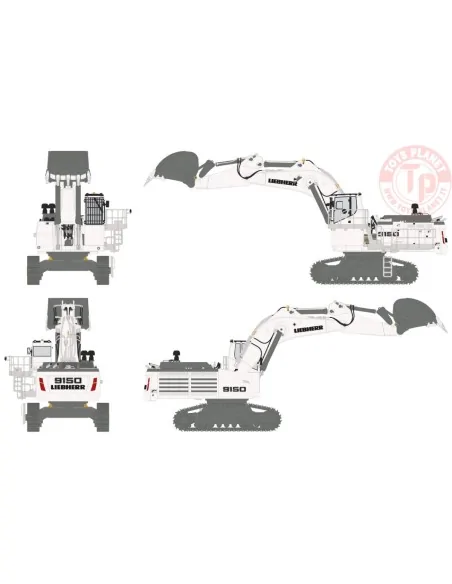 LIEBHERR R9150 HIGH CAB VERSION WHITE 1:50 WSI 64-2014 WSI MODELS