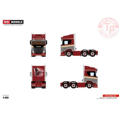 SCANIA R HIGHLINE CR20H 6X2 TWIN STEER FAASSE TRANSPORT WSI 01-4631 WSI MODELS