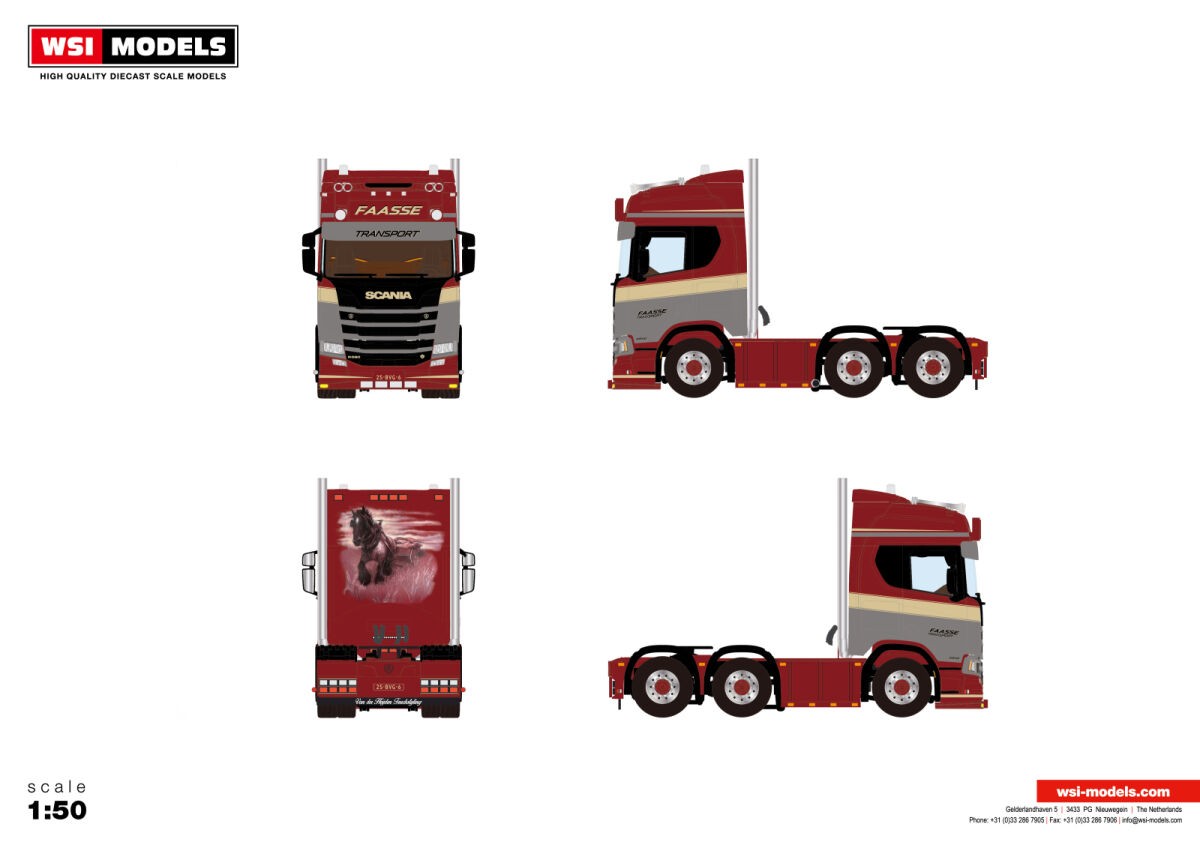 WSI D'Hoine; SCANIA R HIGHLINE CR20H 6X2 TWIN STEER REEFER TRAILER - 3