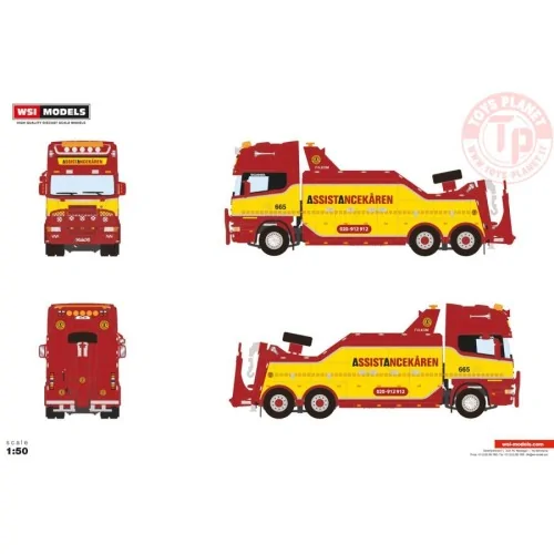 SCANIA R4 TOPLINE FALKOM 6X4 Assistancekaren WSI 01-4578 WSI MODELS