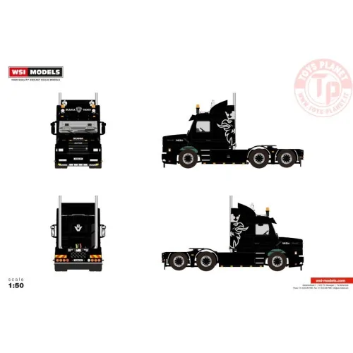 SCANIA 3 SERIES TORPEDO STREAMLINE 6X2 TAG AXLE WSI 04-2228 WSI MODELS