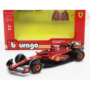 FERRARI F1 SF-24 TEAM SCUDERIA FERRARI N 16 4th EMILIA ROMAGNA IMOLA GP 2024 CHARLES LECLERC 1/43 BURAGO 36844L BURAGO