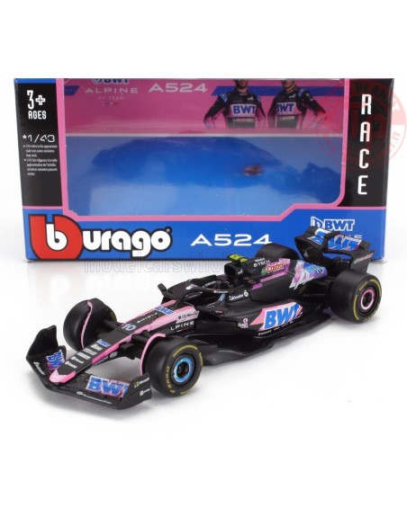 ALPINE F1 A524 TEAM BWT ALPINE N 10 SEASON 2024 PIERRE GASLY 1:43 BURAGO 38219 BURAGO