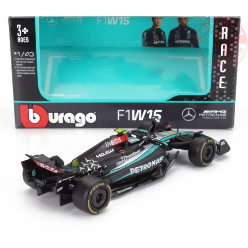 MERCEDES GP - F1 W15 EQ PERFORMANCE TEAM AMG PETRONAS MOTORSPORT N 44 SEASON 2024 LEWIS HAMILTON 1:43 BURAGO 38208H BURAGO