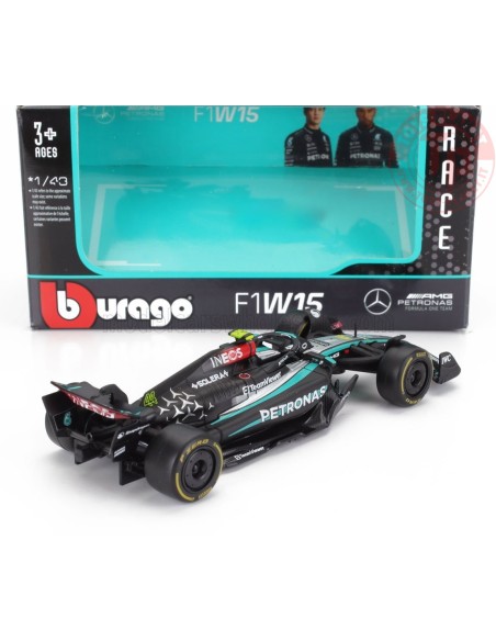 MERCEDES GP - F1 W15 EQ PERFORMANCE TEAM AMG PETRONAS MOTORSPORT N 44 SEASON 2024 LEWIS HAMILTON 1:43 BURAGO 38208H BURAGO MERCEDES GP - F1 W15 EQ PERFORMANCE TEAM AMG PETRONAS MOTORSPORT N 44 SEASON 2024 LEWIS HAMILTON 1:43 BURAGO 38208H BURAGO